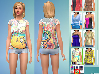 Adventure Time Shirt female by Lanessear at The Sims Resource
