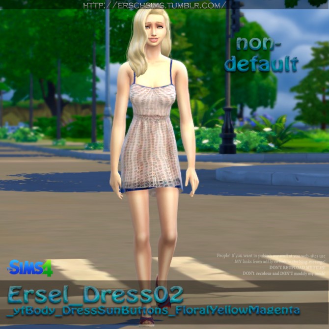 Sims 4 Dress 02 by Ersel at ErSch Sims