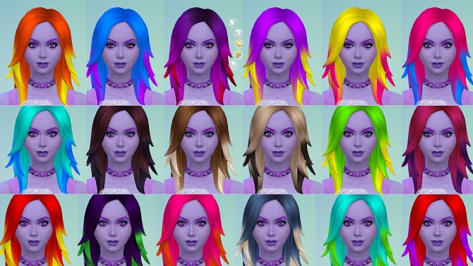 Sims 4 COLORFUL OMBRE LONG ROCKER PACK 1 at Star’s Sugary Pixels