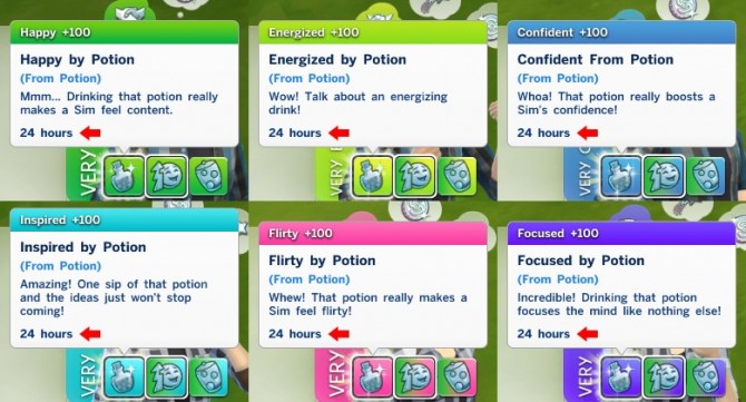 Sims 4 Longer Efficacy Reward Potions by egureh at Mod The Sims