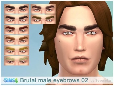 Brutal male eyebrows 02 at Sims by Severinka