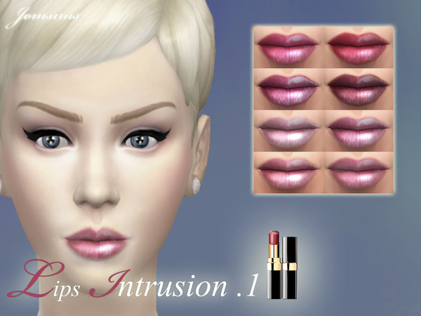 Sims 4 Lips intrusion realistic 8 colors by Jomsims at The Sims Resource