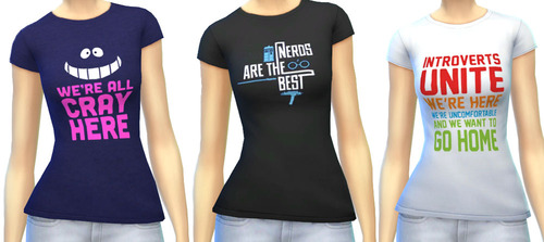 Sims 4 3 T shirts at Miserably Modified