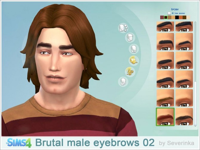 Sims 4 Brutal male eyebrows 02 at Sims by Severinka