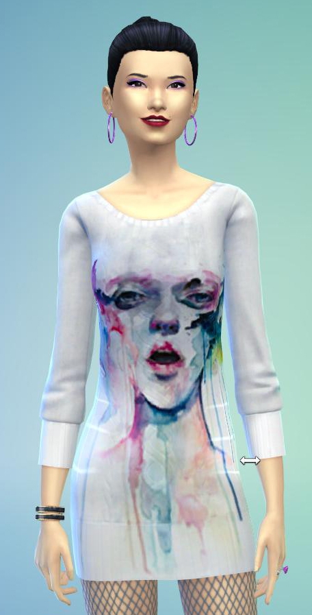 Sims 4 Watercolors clothes collection by Fuyaya at Sims Artists