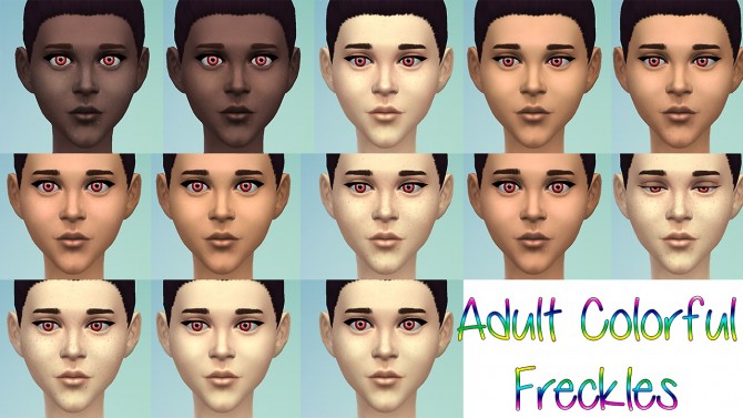 Sims 4 Colorful freckles at Star’s Sugary Pixels