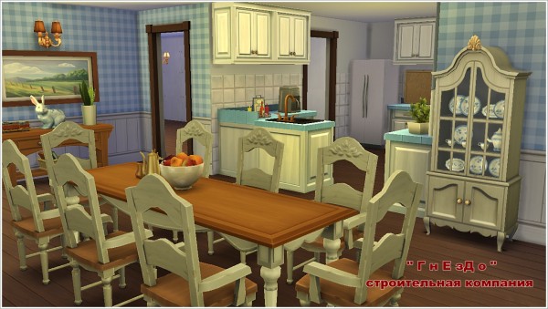 Sims 4 Kitchen + dining room at Sims by Mulena