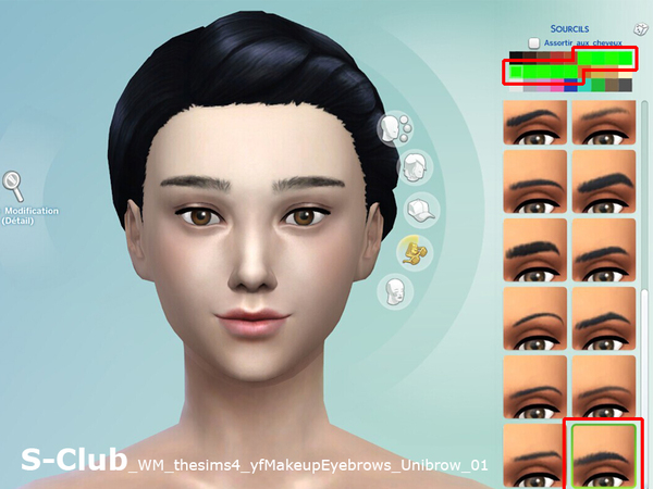 Sims 4 S Club WM Eyebrows Unibrow 01 at The Sims Resource