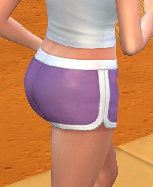 Sims 4 Lime Green and Purple shorts at Pixel Folk