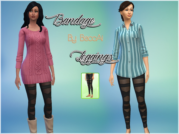Sims 4 Bandage Leggings by BeccAi at TSR