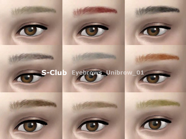 Sims 4 S Club WM Eyebrows Unibrow 01 at The Sims Resource