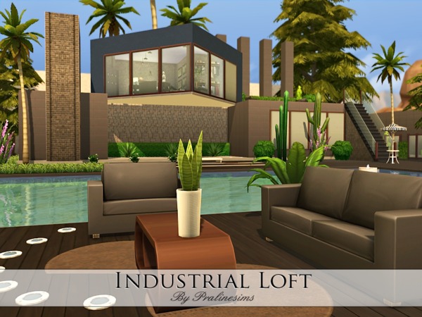 Sims 4 Industrial Loft by Pralinesims at TSR