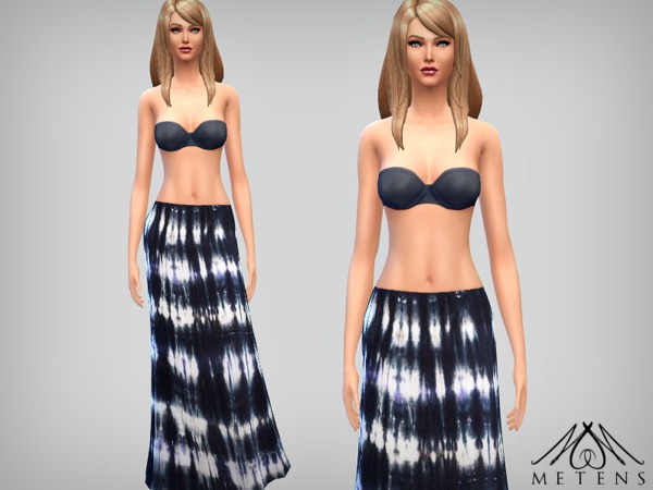 Sims 4 Waves Maxi Skirt by Metens at The Sims Resource