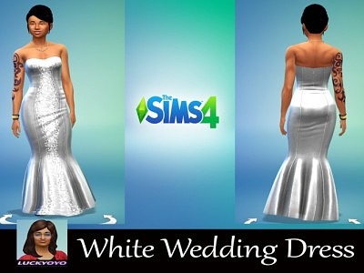 White Dress by luckyoyo at Mod The Sims