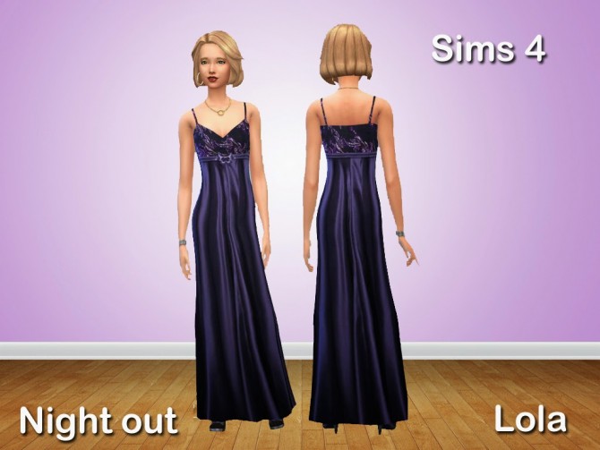 Sims 4 Night Out dress by Lola at Sims and Just Stuff