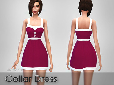 Collar Dress by UKTRASH at The Sims Resource