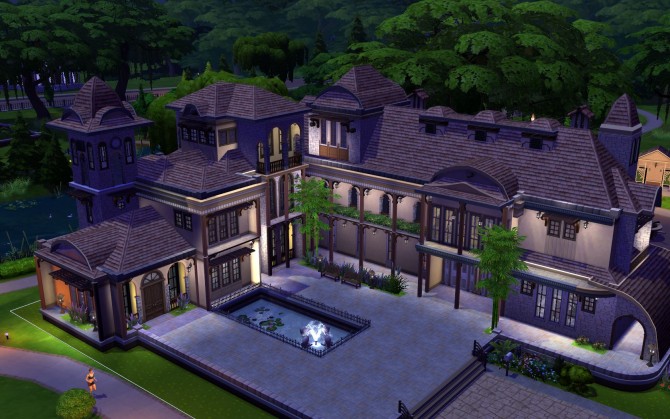 Sims 4 Austin Mansion at JarkaD Sims 4 Blog