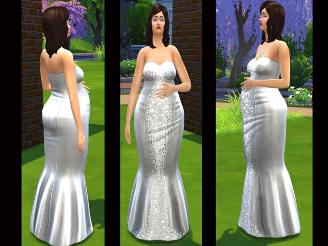 Sims 4 White Dress by luckyoyo at Mod The Sims