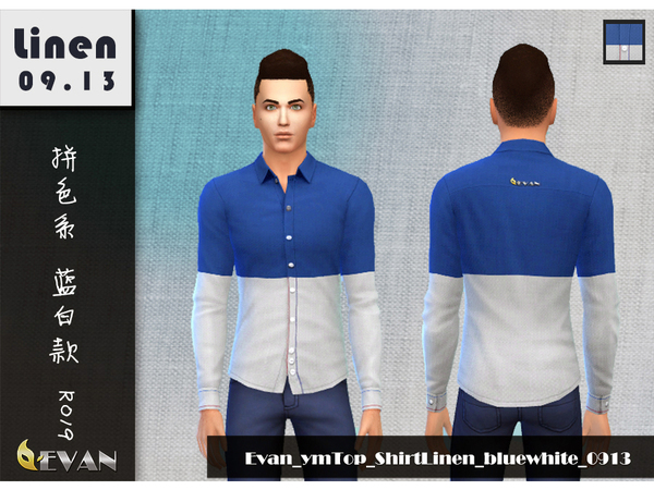 Sims 4 Contrast Color Shirt by woodenhalo at The Sims Resource