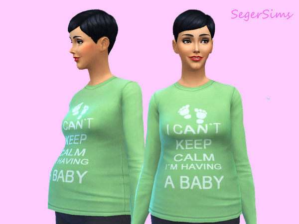Sims 4 Top for pregnant Sim at TSR