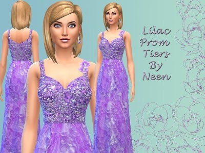 Lilac Prom Tiers Dress by neenornina at TSR