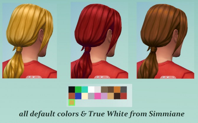 Sims 4 Long Ponytail for males by Sydria at Mod The Sims