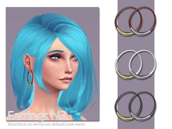Sims 4 Earrings N3 by KanoYa at TSR
