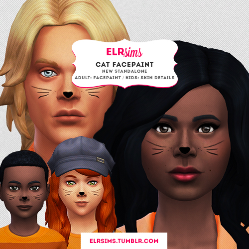 Sims 4 CAT FACEPAINT at ELRsims