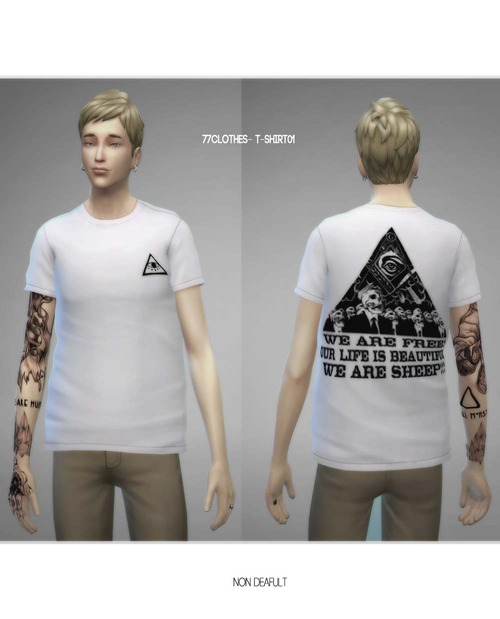 Sims 4 Non Deafult t shirts 4 designs at The77Sims3