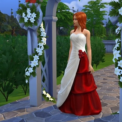Spash-of-Colour Wedding Dresses by FifthAce2007 at Mod The Sims