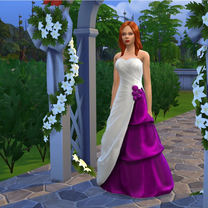 Sims 4 Spash of Colour Wedding Dresses by FifthAce2007 at Mod The Sims