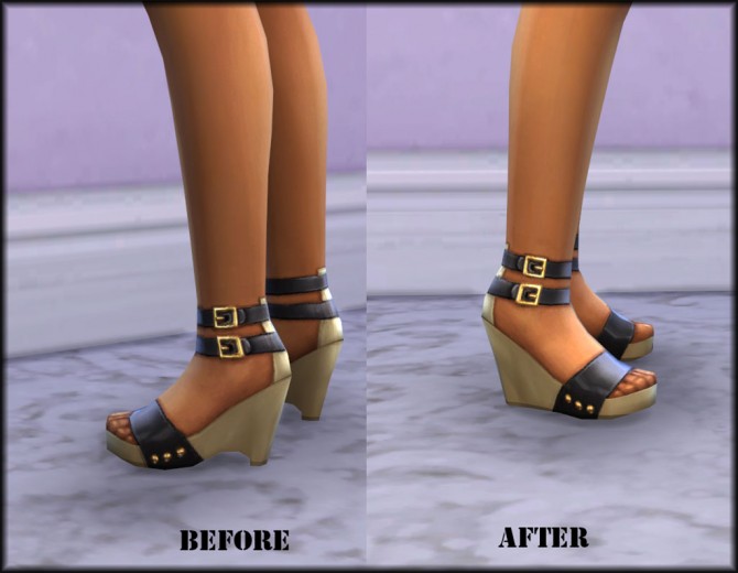 Sims 4 High Wedges by Julie J at Mod The Sims