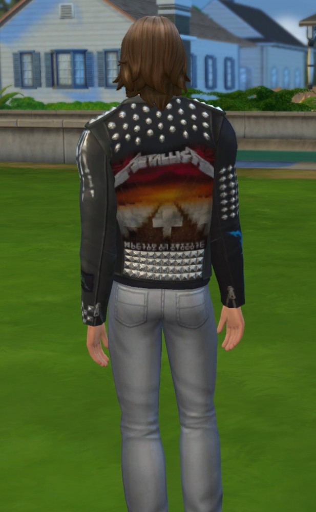 Sims 4 Metallica Leather Jacket by DocStone at Mod The Sims