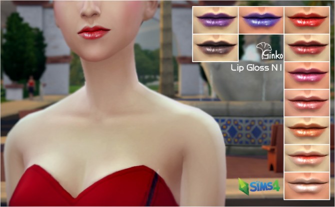 Sims 4 Non default Lip Gloss N1 at Ginko0613