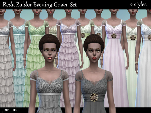 Sims 4 Reda Zaldor evening gown by jomsims at TSR