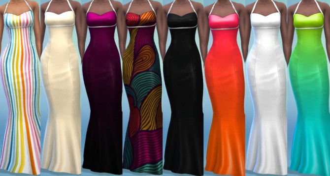 Sims 4 8 Double Diamond Dress Recolors at The Simsperience