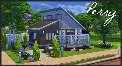 Perry small modern home by BaronessTrash at Mod The Sims