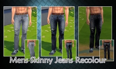 Skinny Jeans for males recolors by DocStone at Mod The Sims