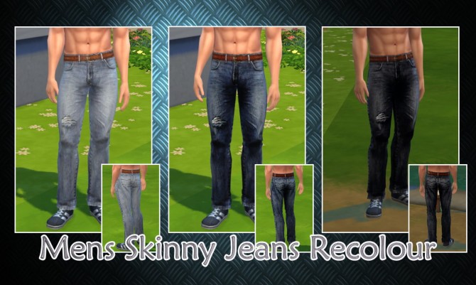 Sims 4 Skinny Jeans for males recolors by DocStone at Mod The Sims