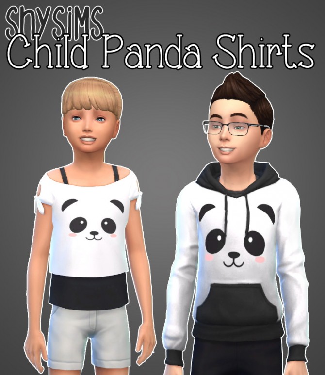 Sims 4 Two Panda Tops at ShySims