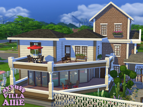 Sims 4 Villa Allie Furnished by ayyuff at The Sims Resource