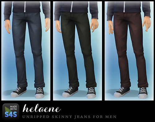 Sims 4 Unripped skinny jeans for males at Simhelaene