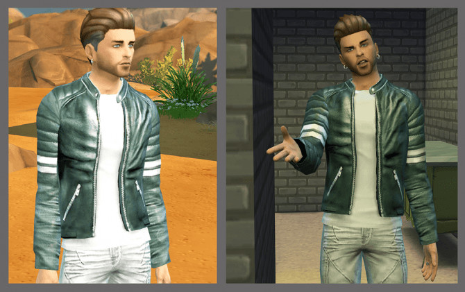 Sims 4 Leather jacket by Olesmit at OleSims