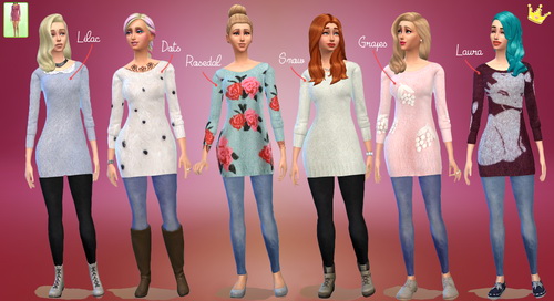 Sims 4 6 Mohair Sweater dresses at In a bad Romance