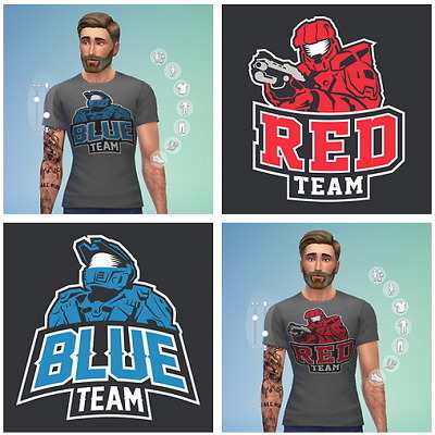 Red Vs Blue Jerseys for males at RTS4CC