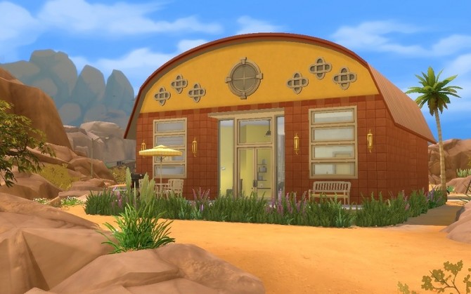 Sims 4 Sunflower cozy hangar by Dolkin at ihelensims