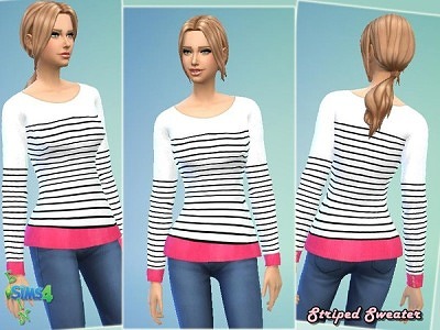 Striped Sweater by ESsiN at The Sims Resource