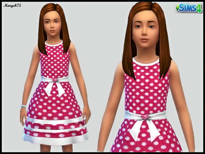 Sims 4 Polka Dot Dress (cf) by Margies Sims at Sims 3 Addictions