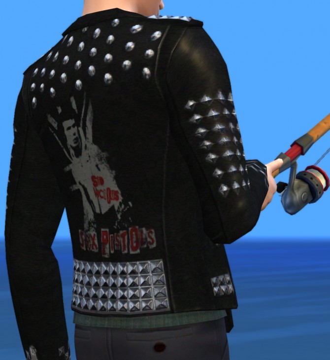Sims 4 Sex Pistols Leather Jacket by JannyK at Mod The Sims