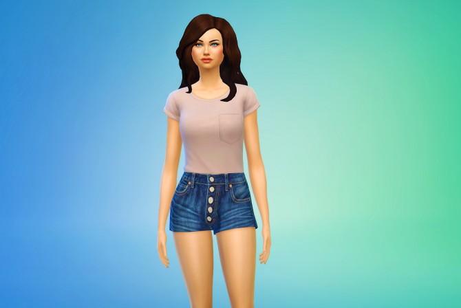 Sims 4 Jean Button Down High Waisted Shorts at Seventhecho